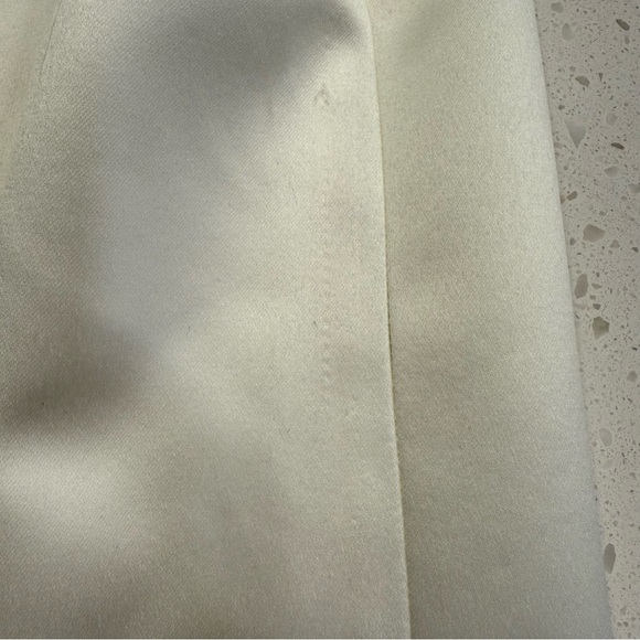 INC White Satin Trench Coat Double Breasted Belted Petite Small NWT - Picture 15 of 16